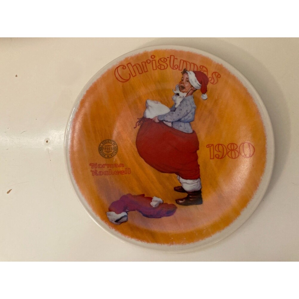 Norman Rockwell Collectable Plate "Scotty Plays Santa"